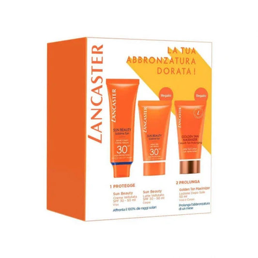 Lancaster Cofanetto Sun Beauty 50ml SPF30 Velvet Cream Viso + Golden Tan Maximizer
