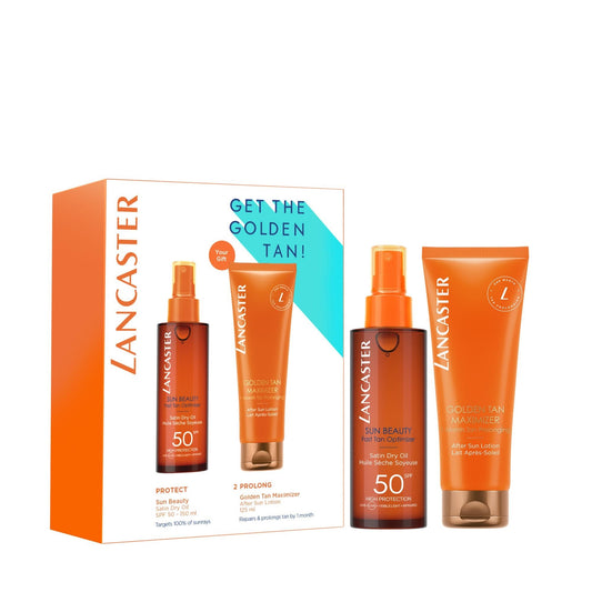 Lancaster Sun Beauty Satin Dry Oil spf50 150ml  + Golden Tan Maximizer 125ml